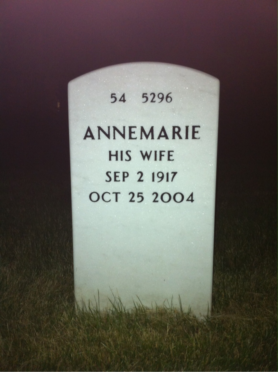 Back of headstone — Anthony Lobb
