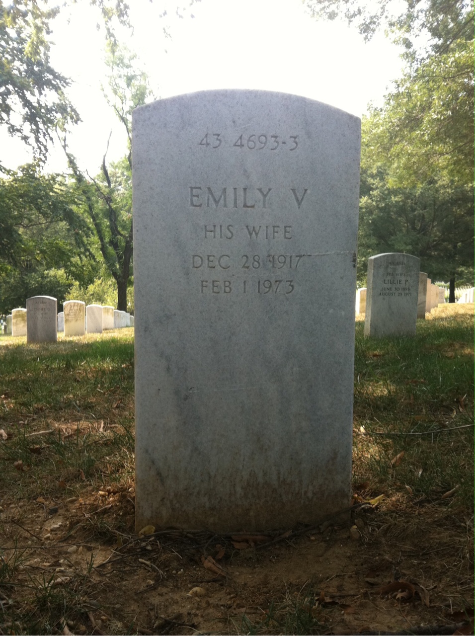 Back of headstone — Frederick D Gilbert