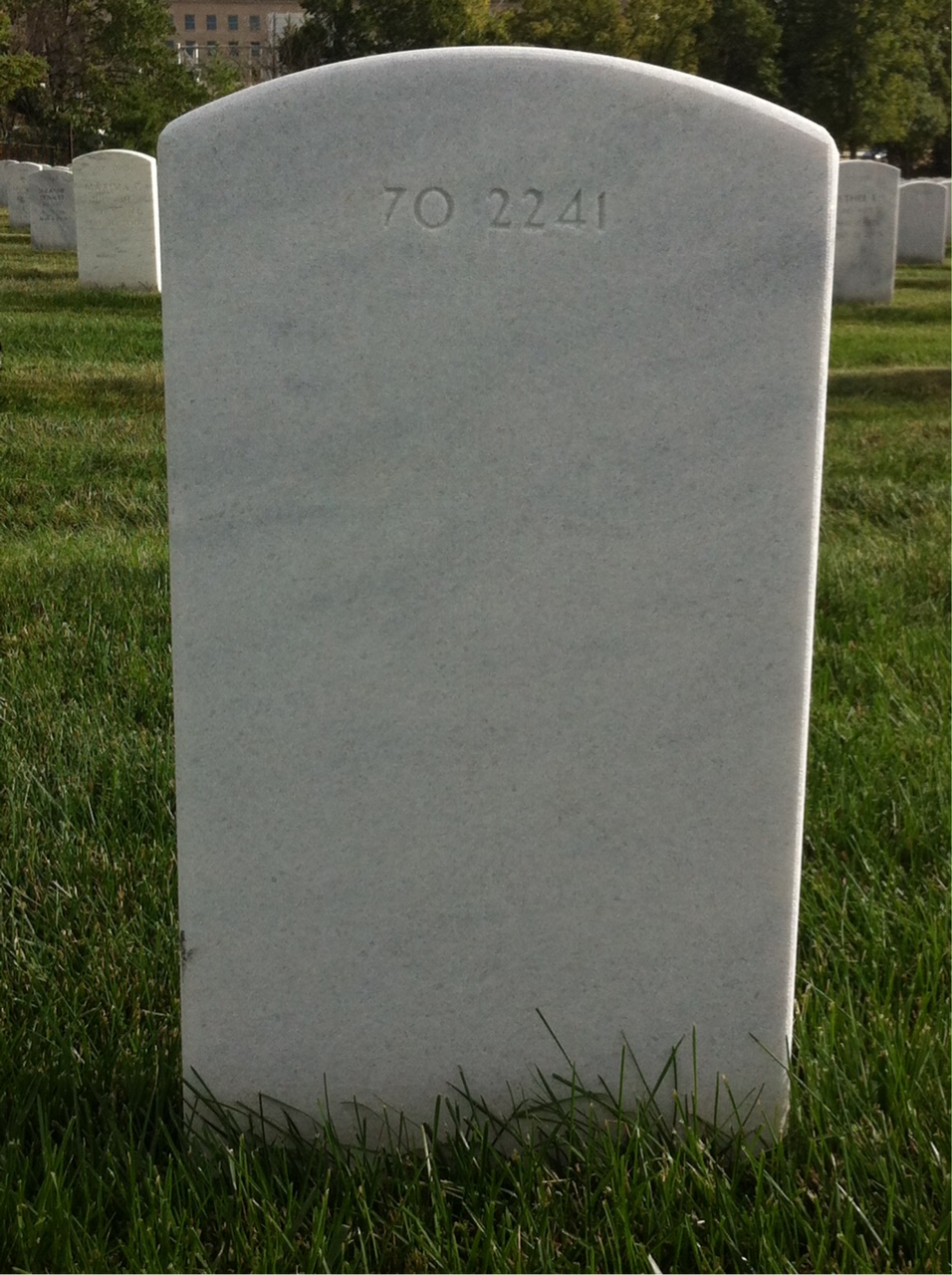 Back of headstone — Maurice Murphy