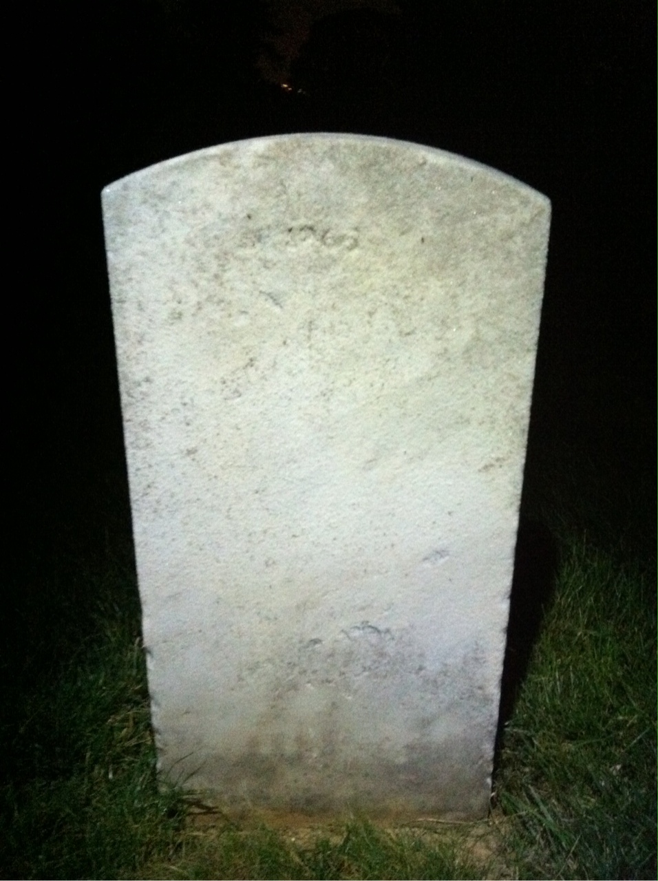 Back of headstone — John Bent
