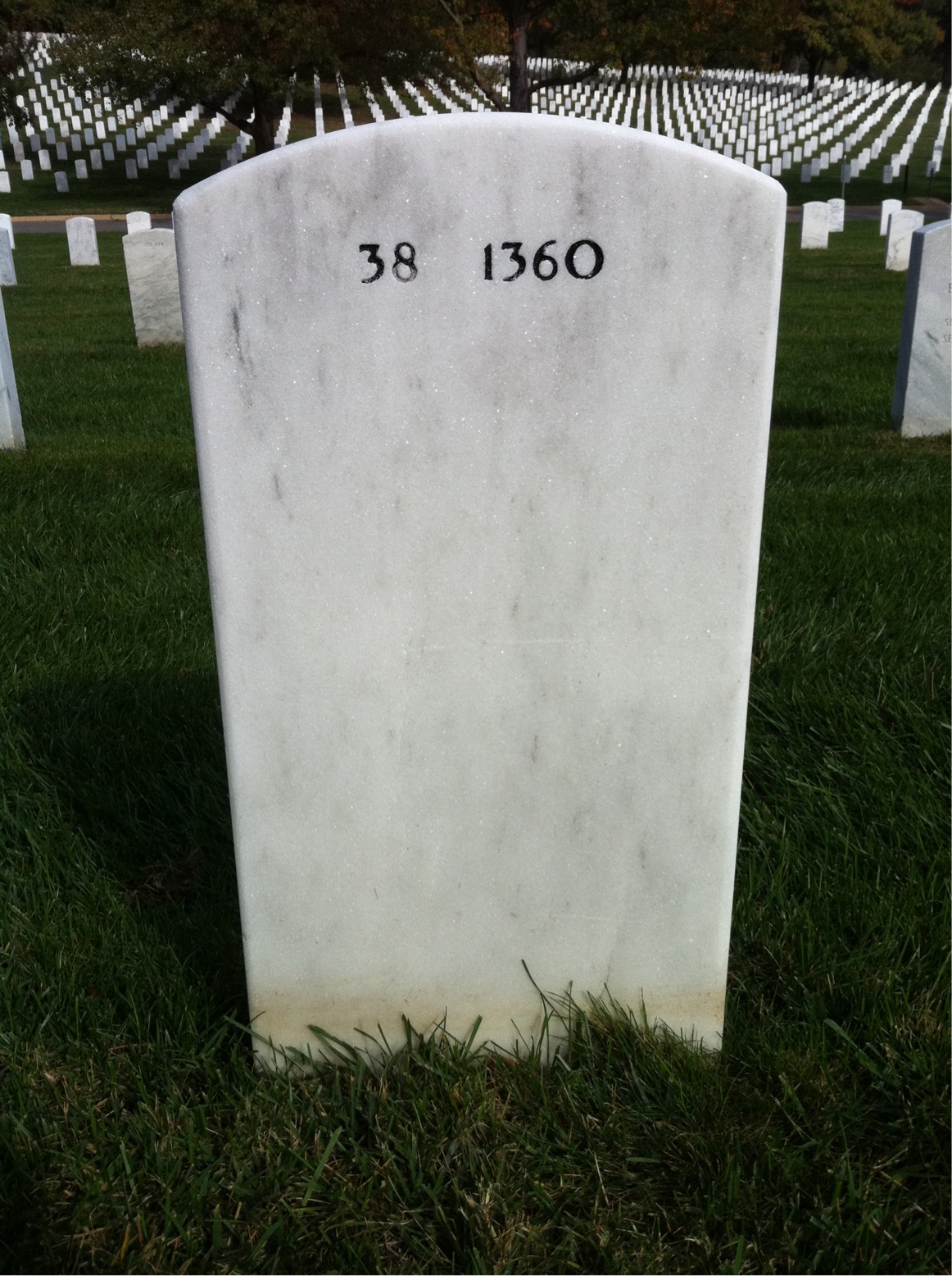 Back of headstone — Walter Tates