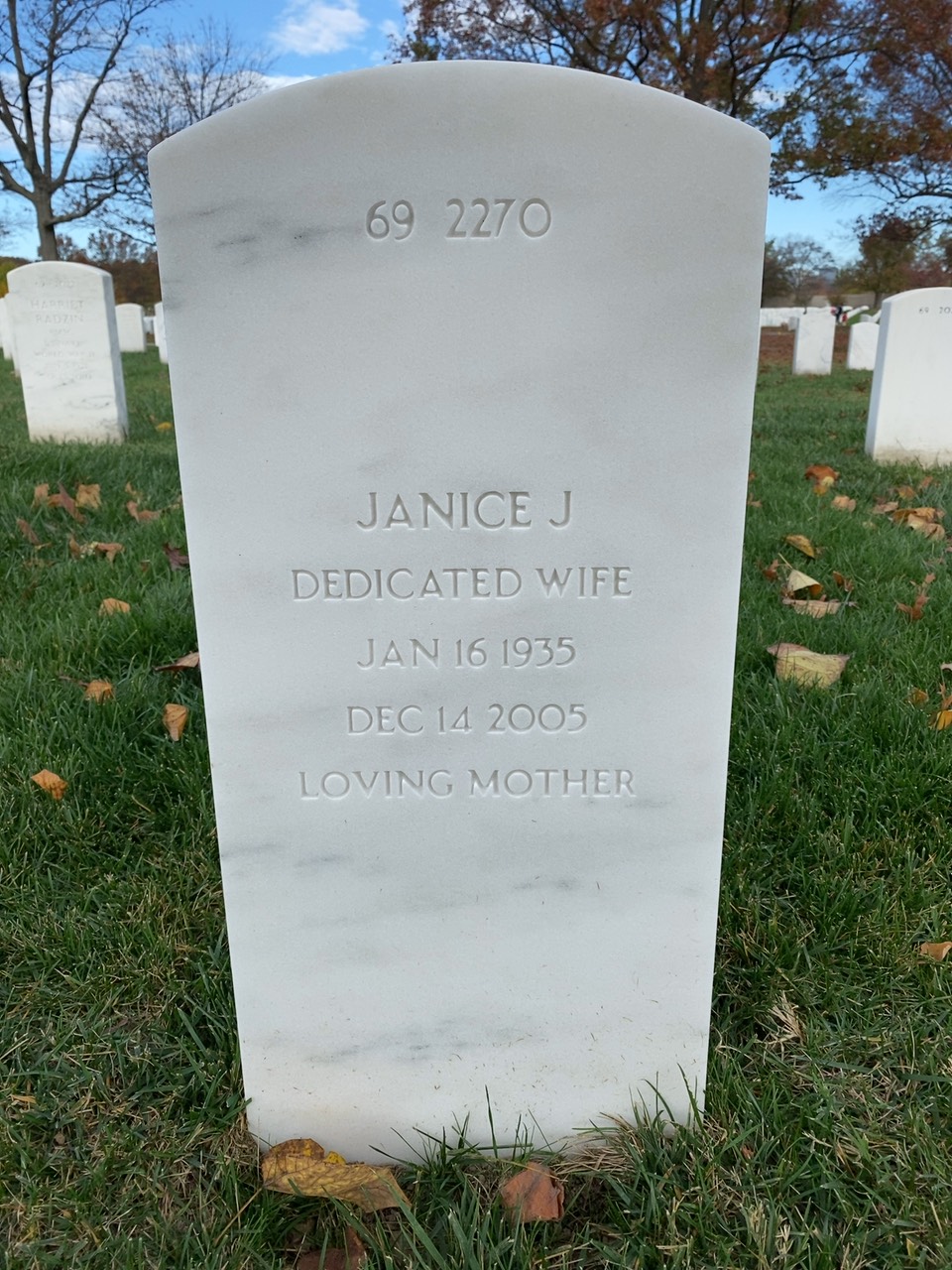 Back of headstone — James Pinckney