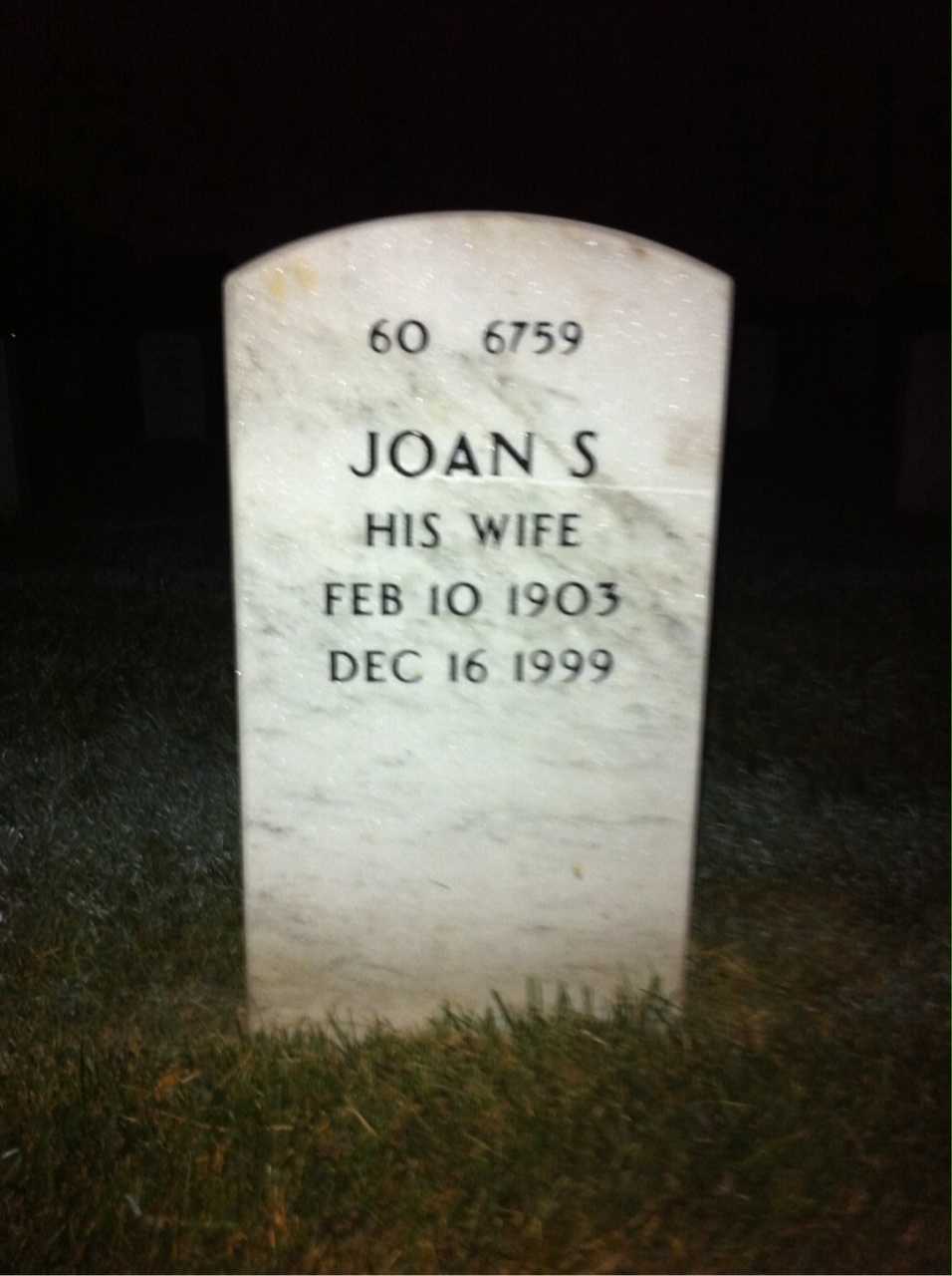 Back of headstone — Walter Ryan