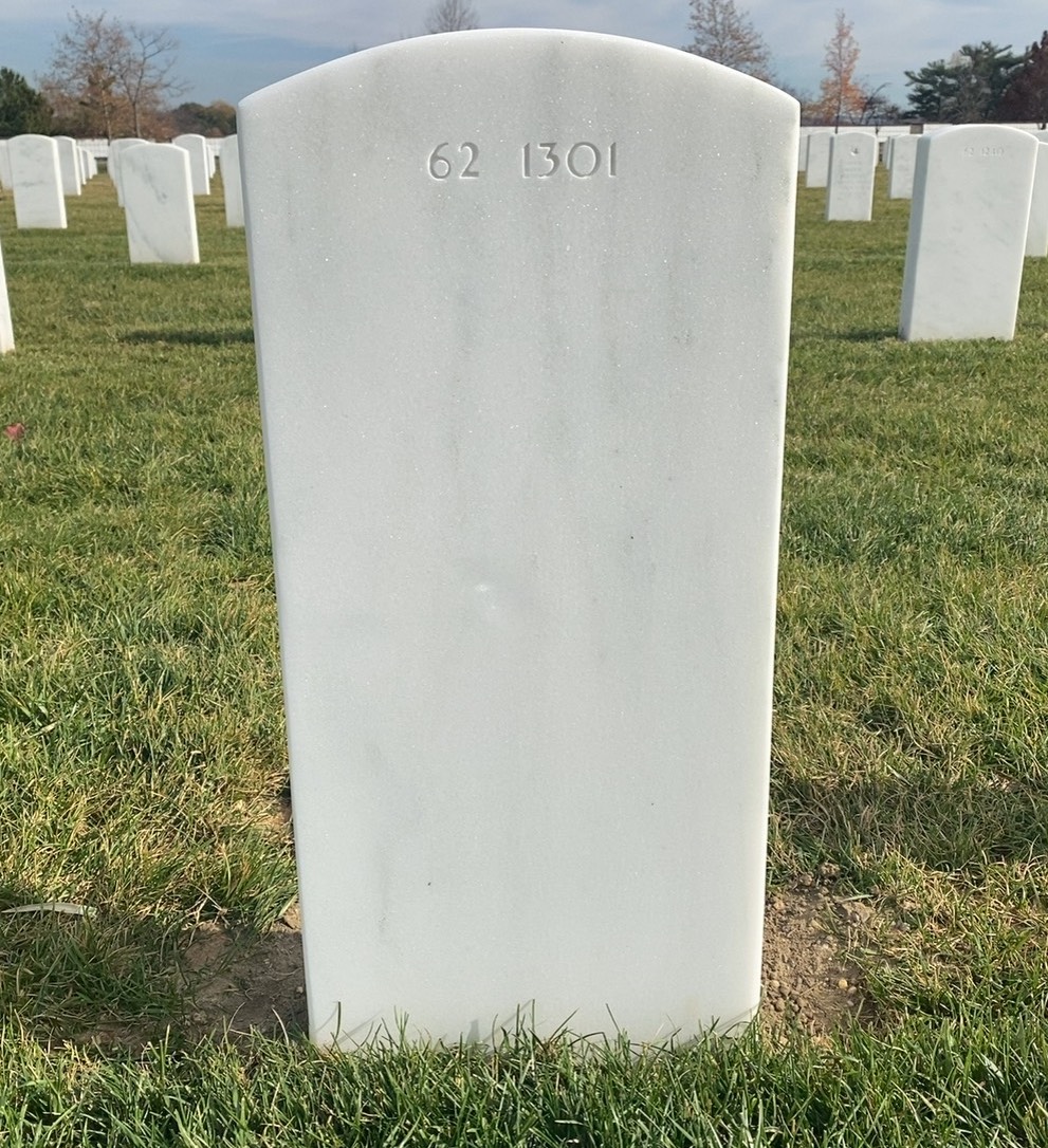 Back of headstone — Timothy Brown