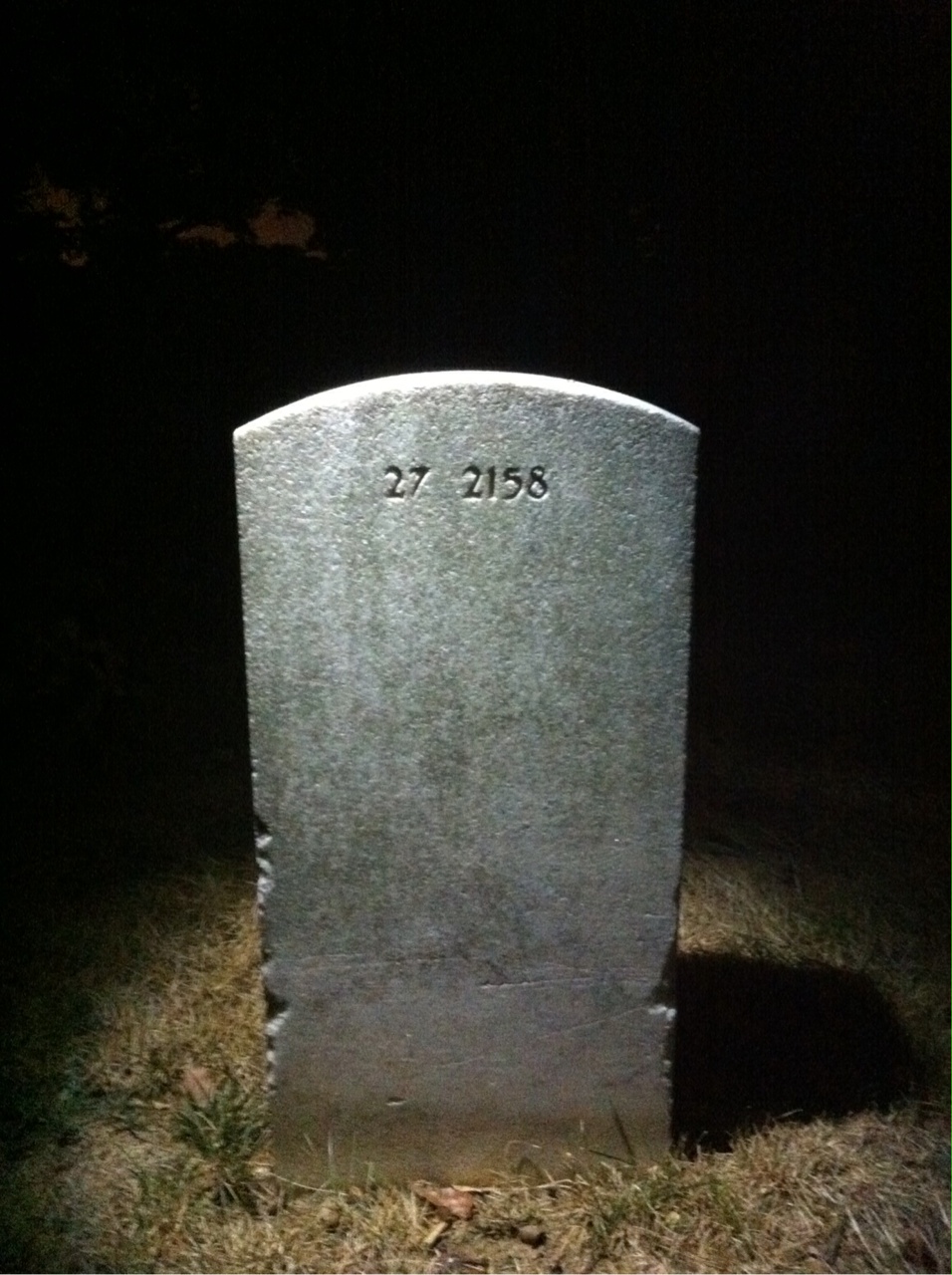 Back of headstone — Gustavus Allen