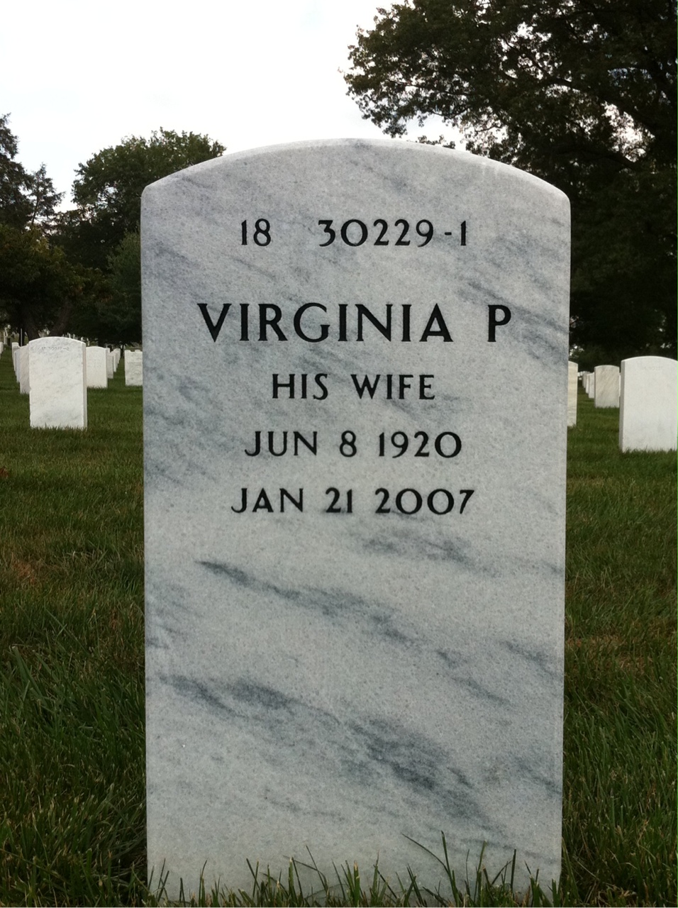 Back of headstone — James Miller
