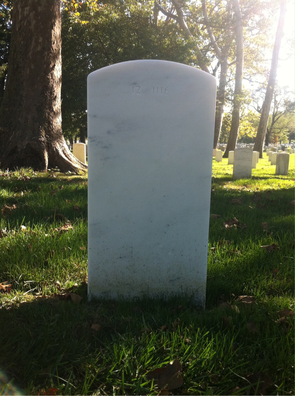 Back of headstone — William Moncrief
