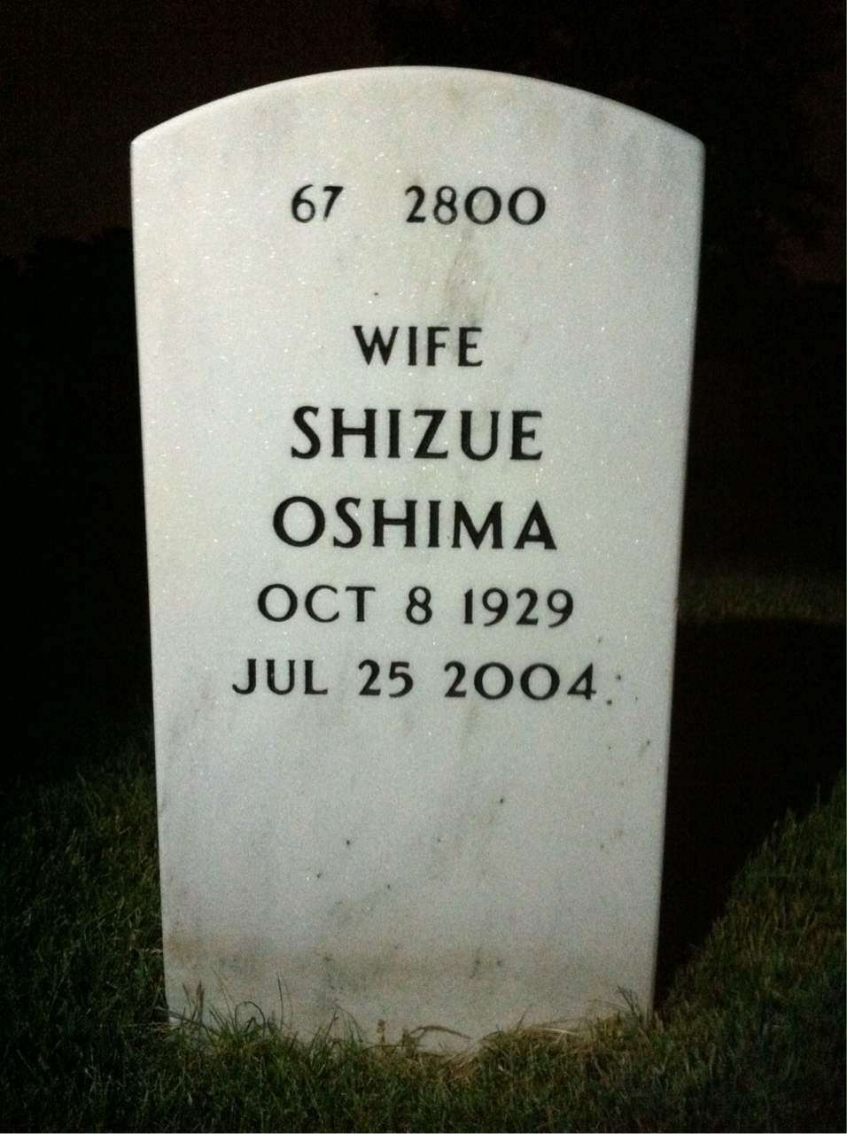 Back of headstone — Jacob Robinson