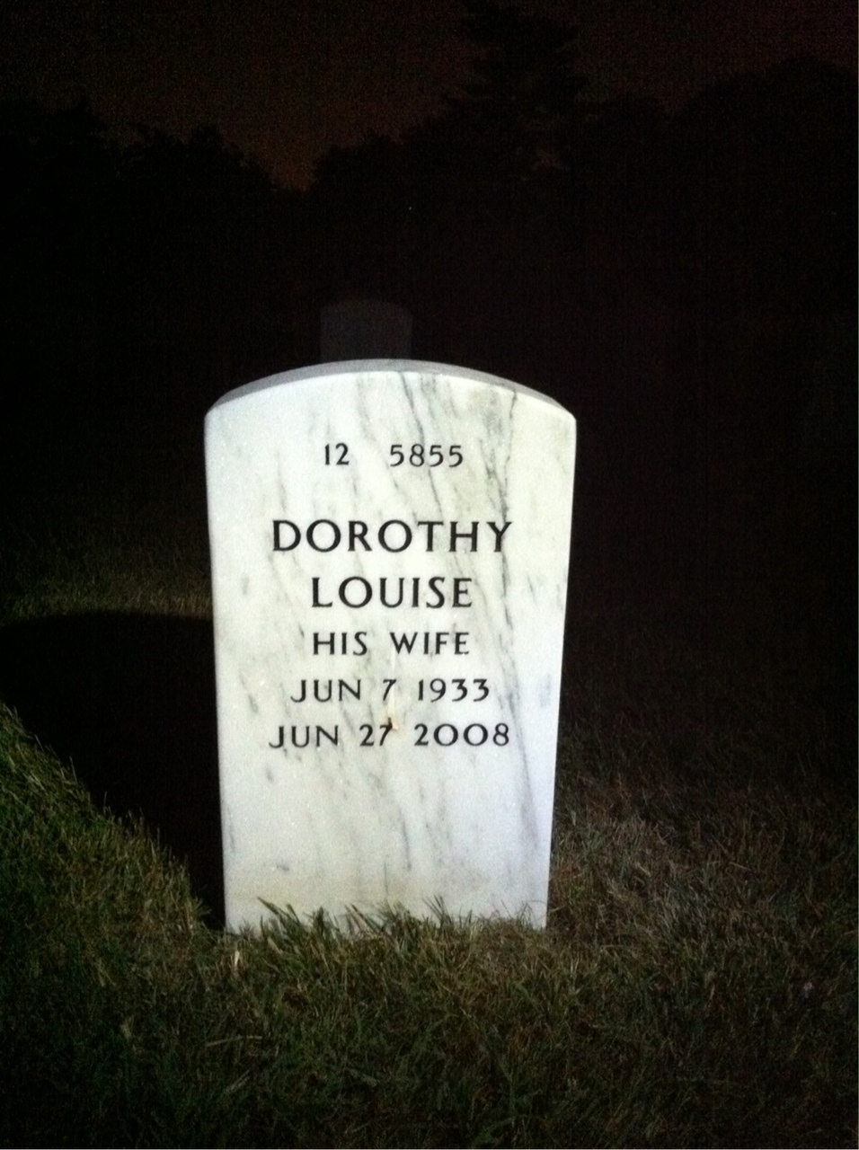 Back of headstone — James Lester