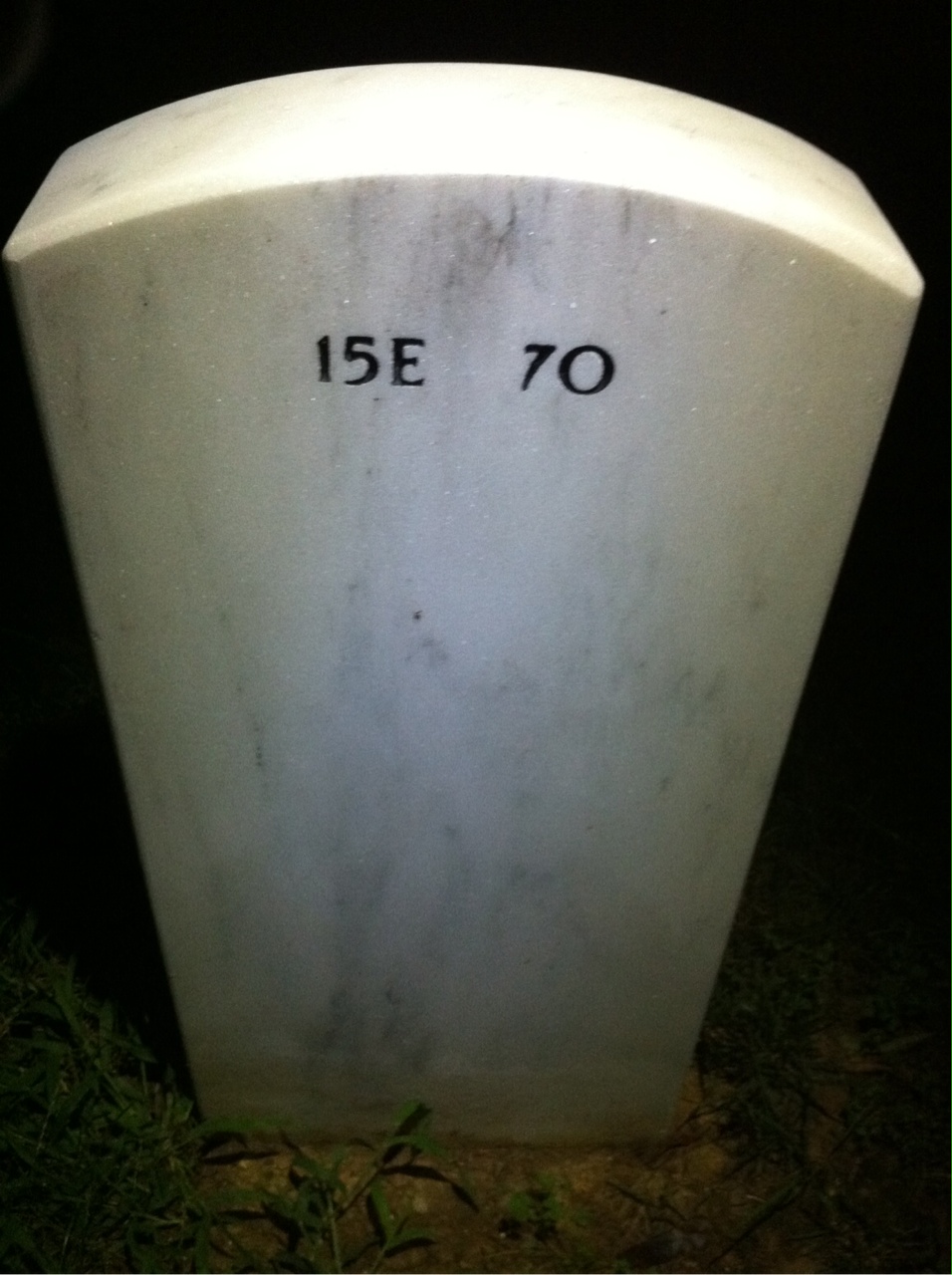 Back of headstone — Thomas Finn