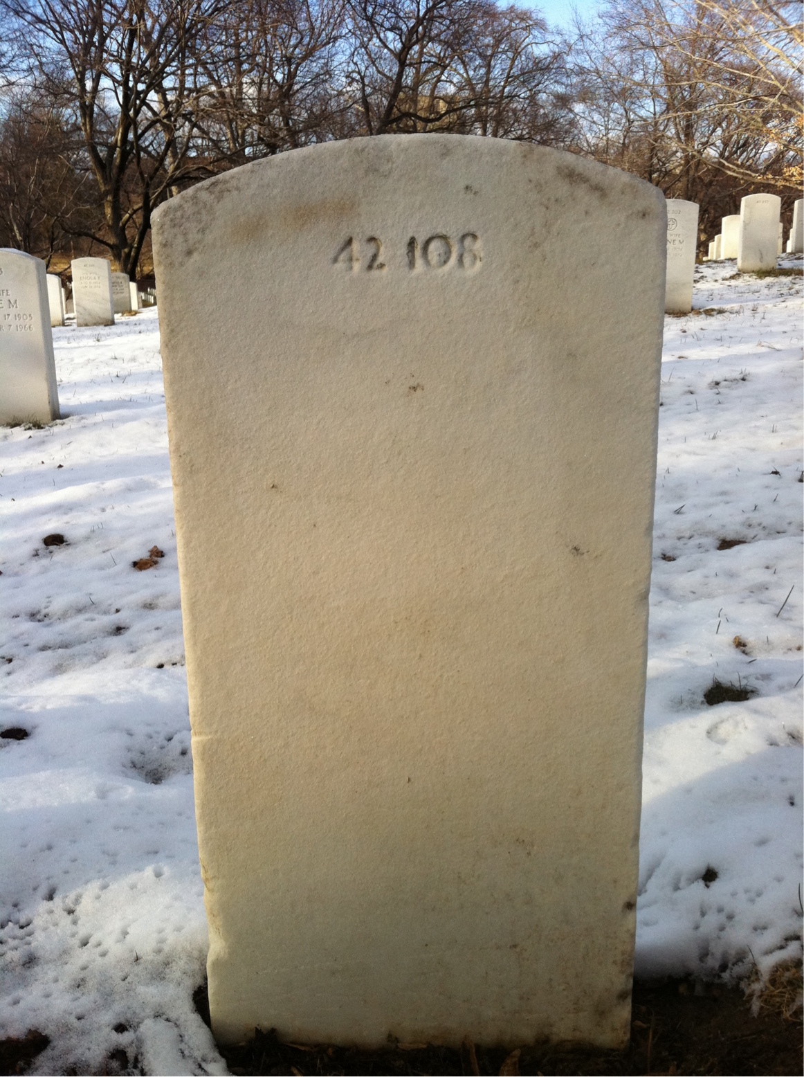 Back of headstone — John Adams