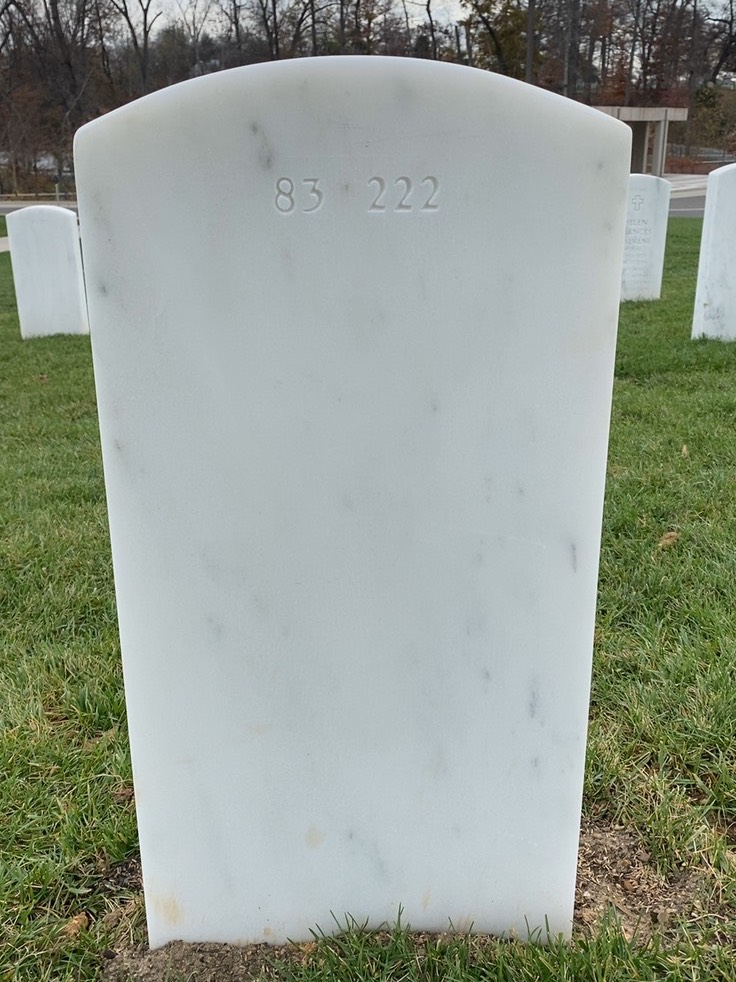 Back of headstone — Richard Allan Star