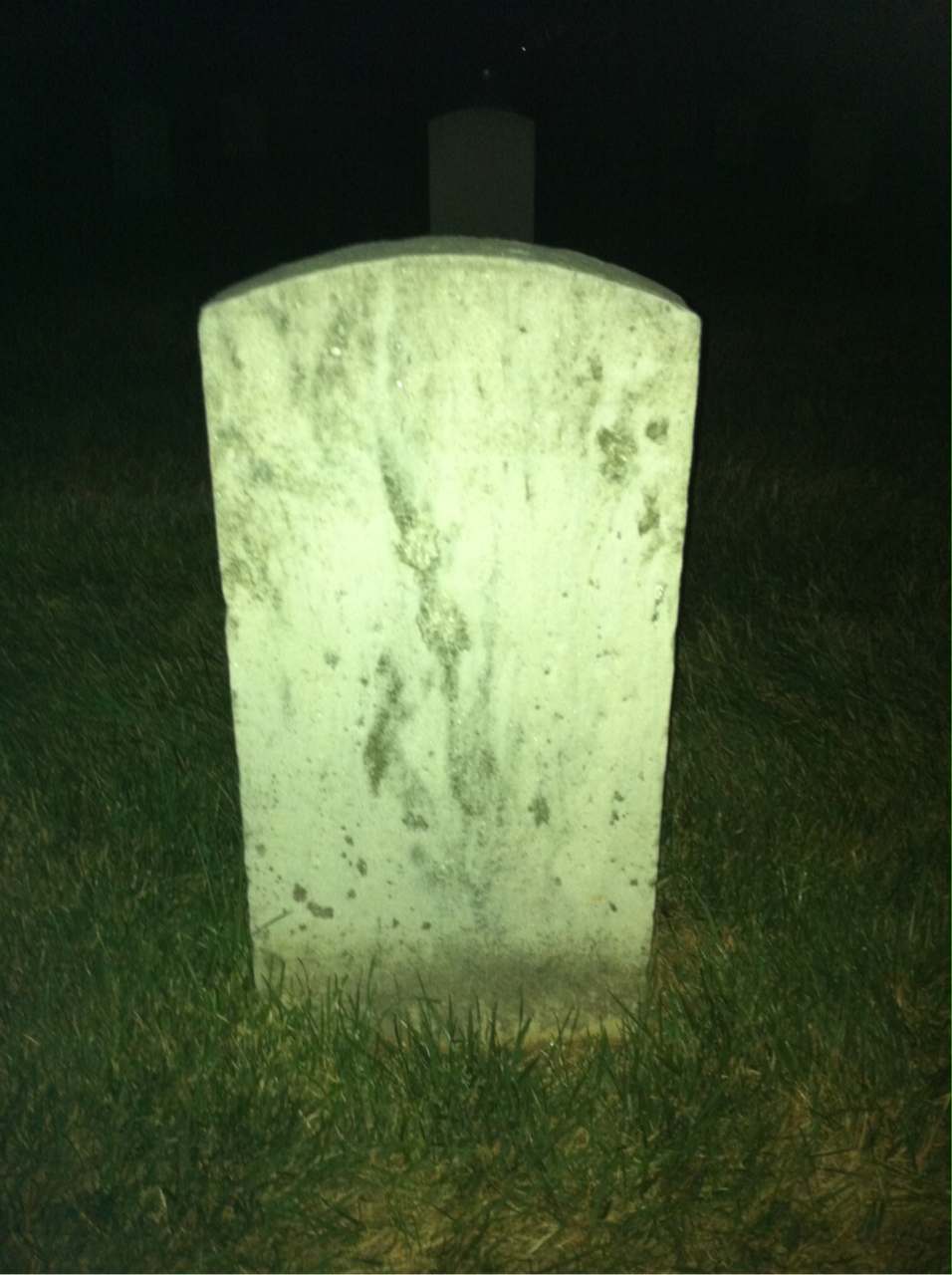 Back of headstone — Adam Behland