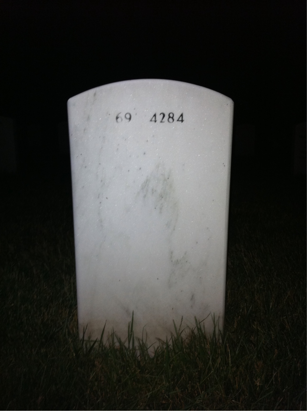 Back of headstone — Deane Bruning