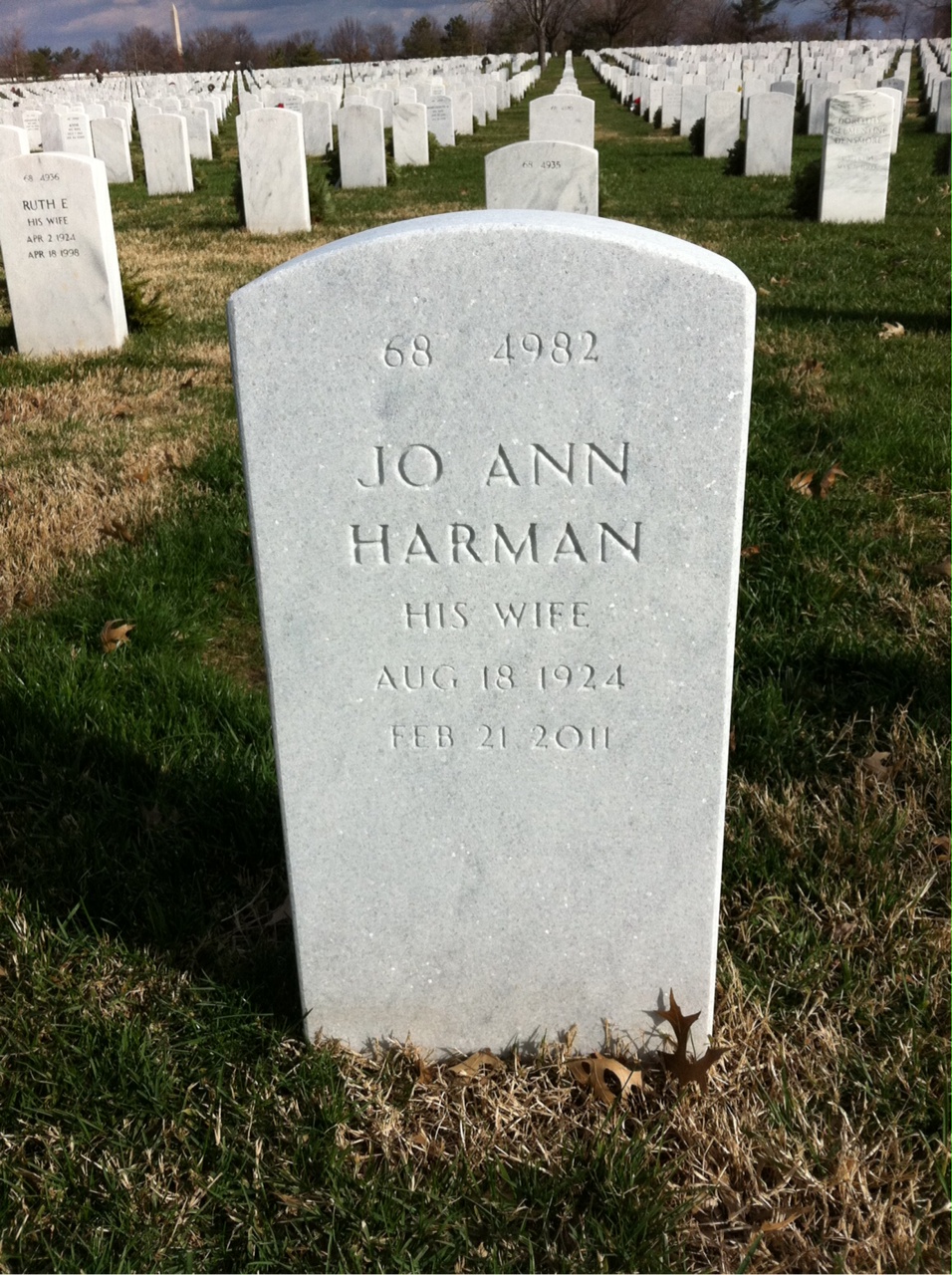 Back of headstone — Withrow Macpherson