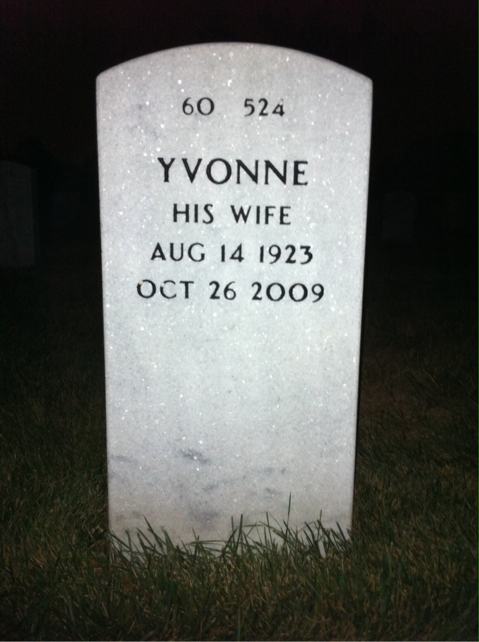 Back of headstone — Donald Mcghee