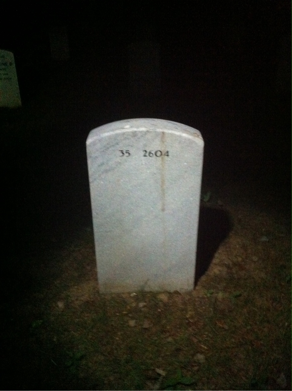 Back of headstone — Thomas Edward Jones