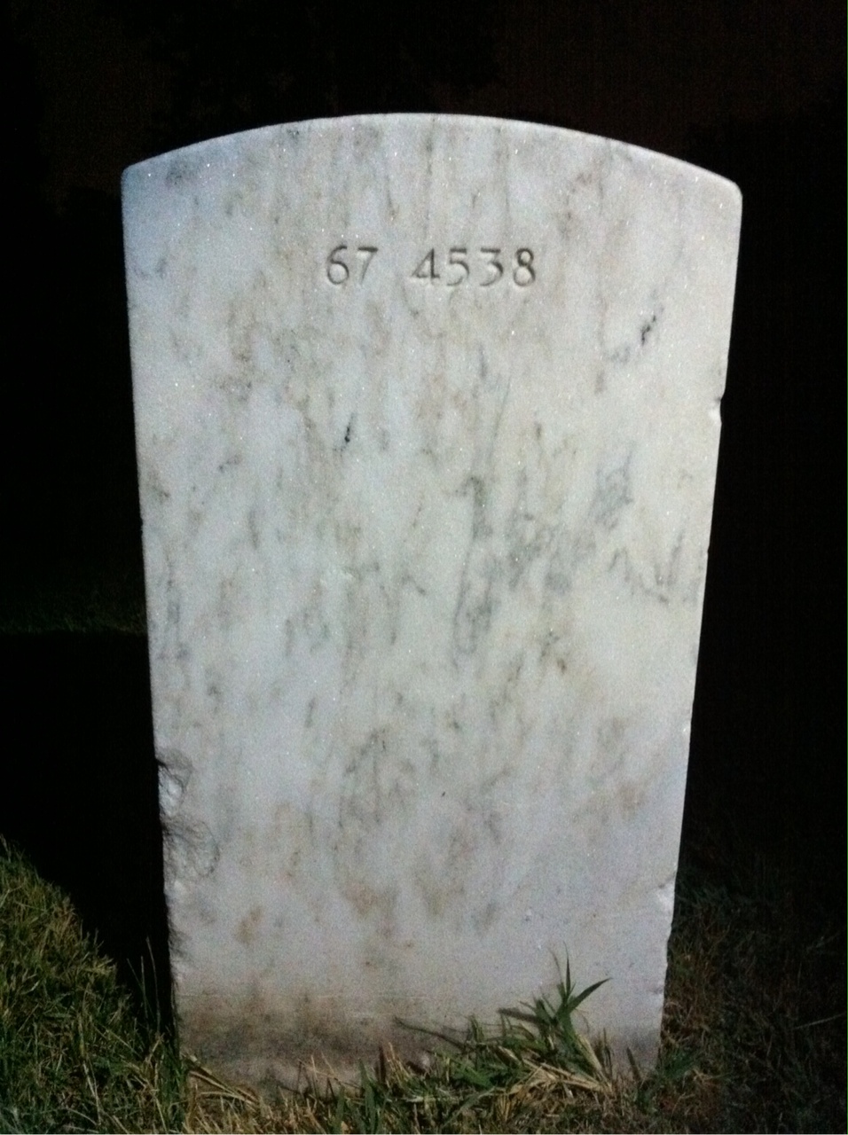 Back of headstone — Ervin Morton