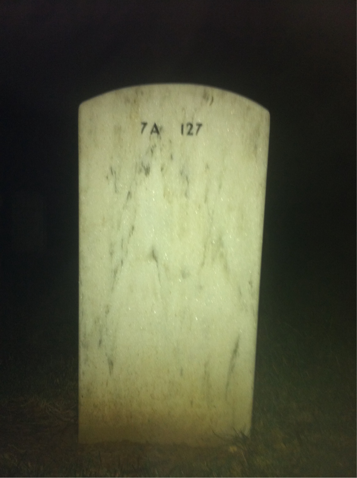 Back of headstone — Frank Huray