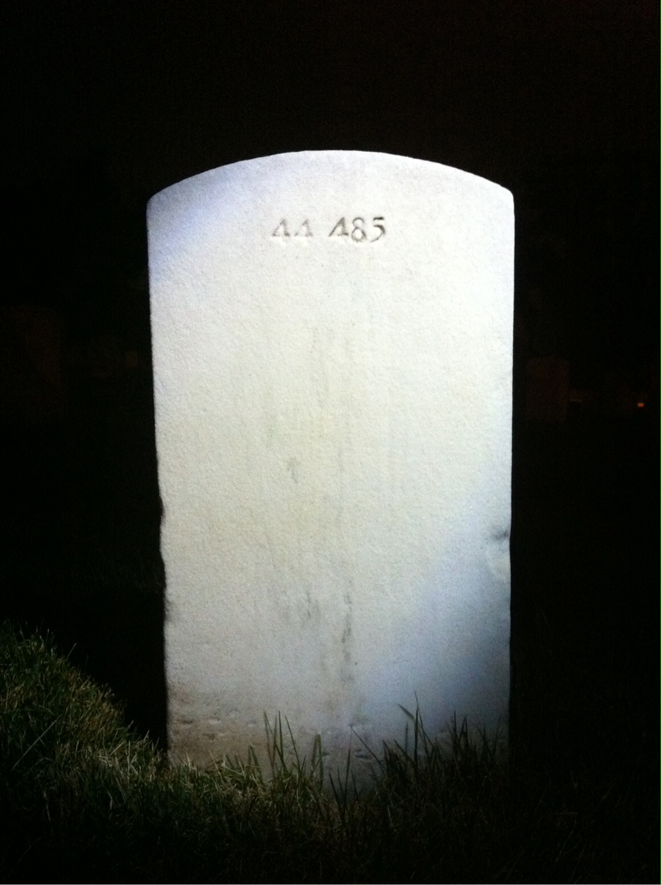 Back of headstone — William Mosser