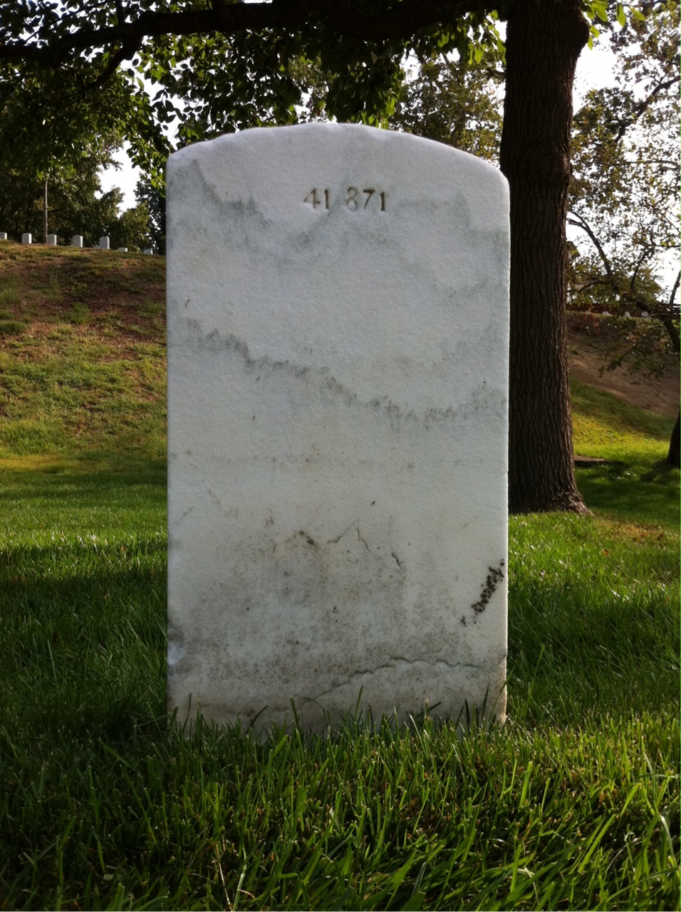 Back of headstone — Taylor Anderson