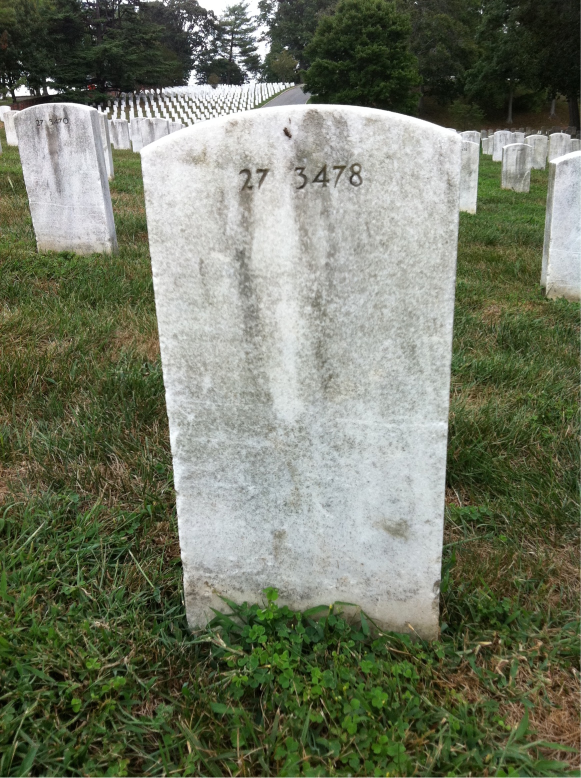 Back of headstone — Infant Allen