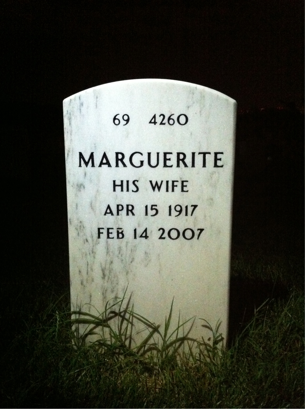 Back of headstone — John Chamberlin