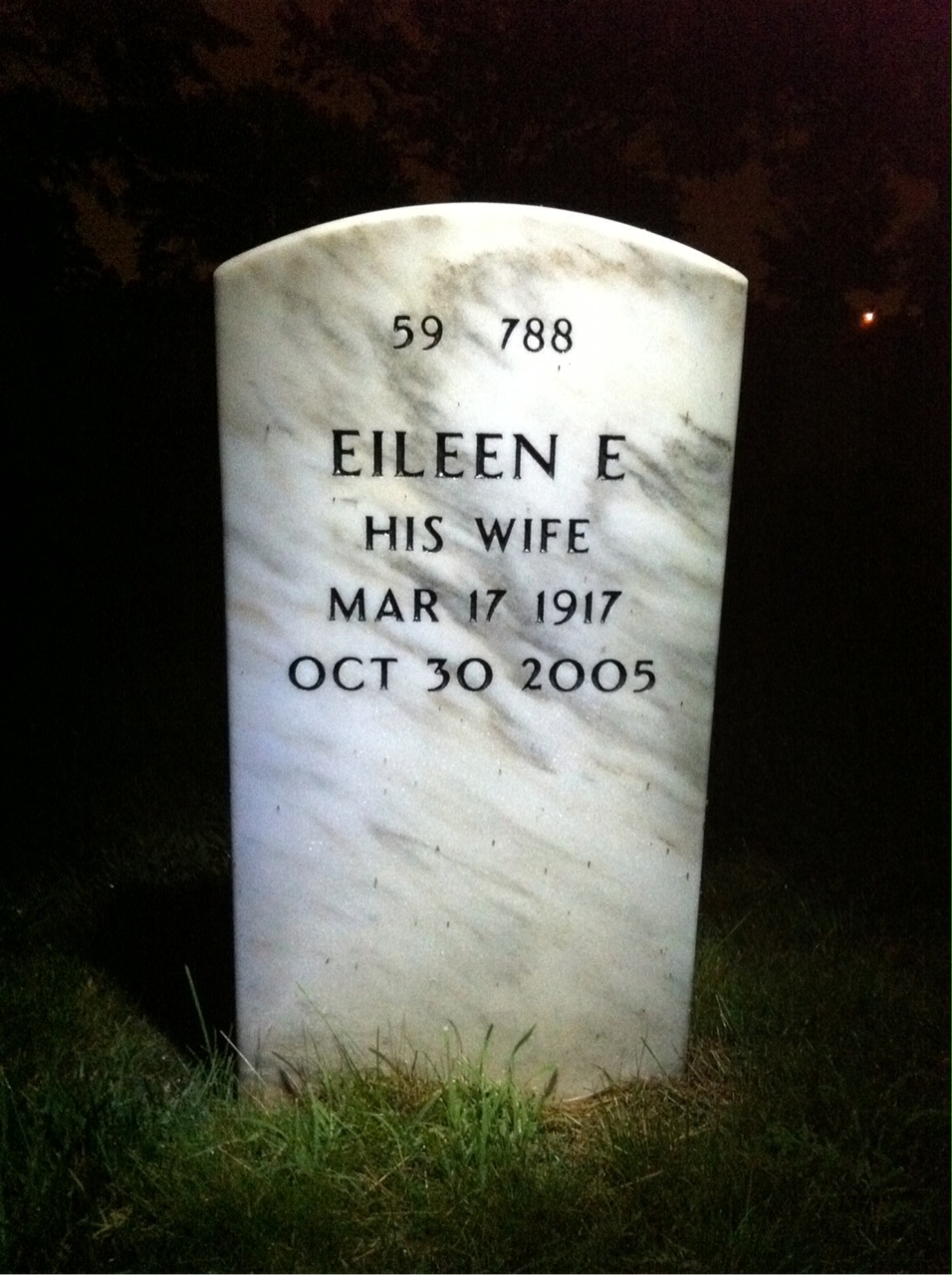 Back of headstone — James Henderson