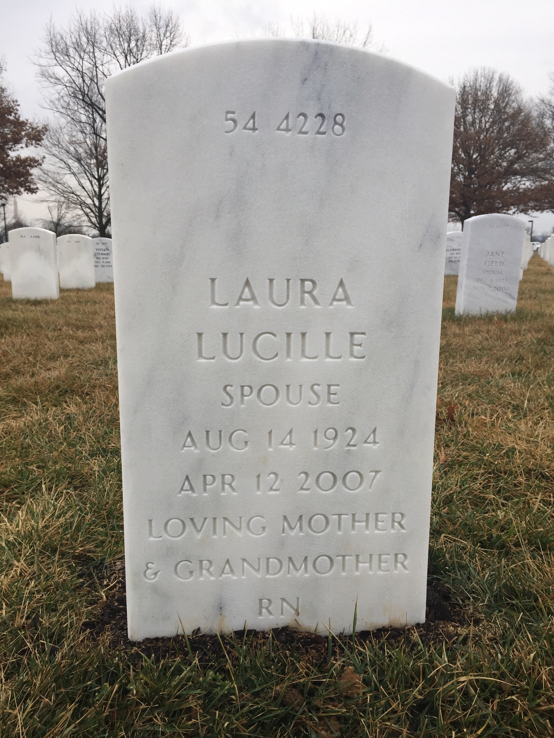 Back of headstone — Charles Baines