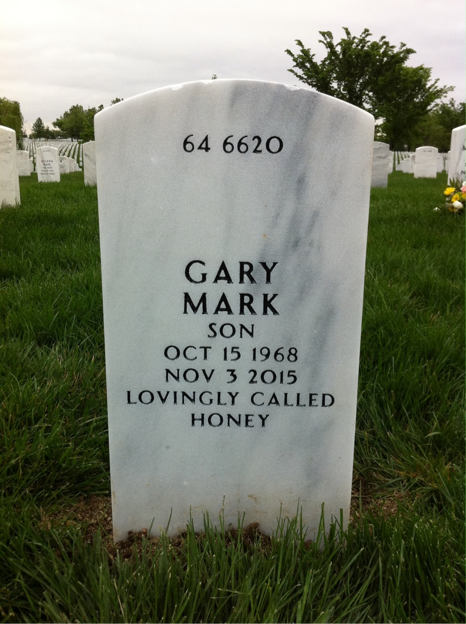 Back of headstone — Alan Alpern