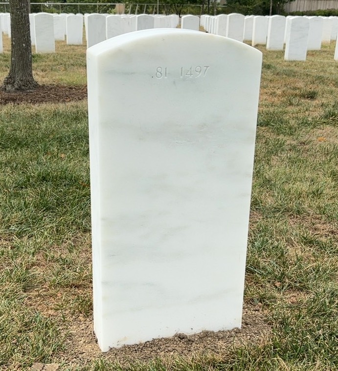 Back of headstone — Kenneth Boucher