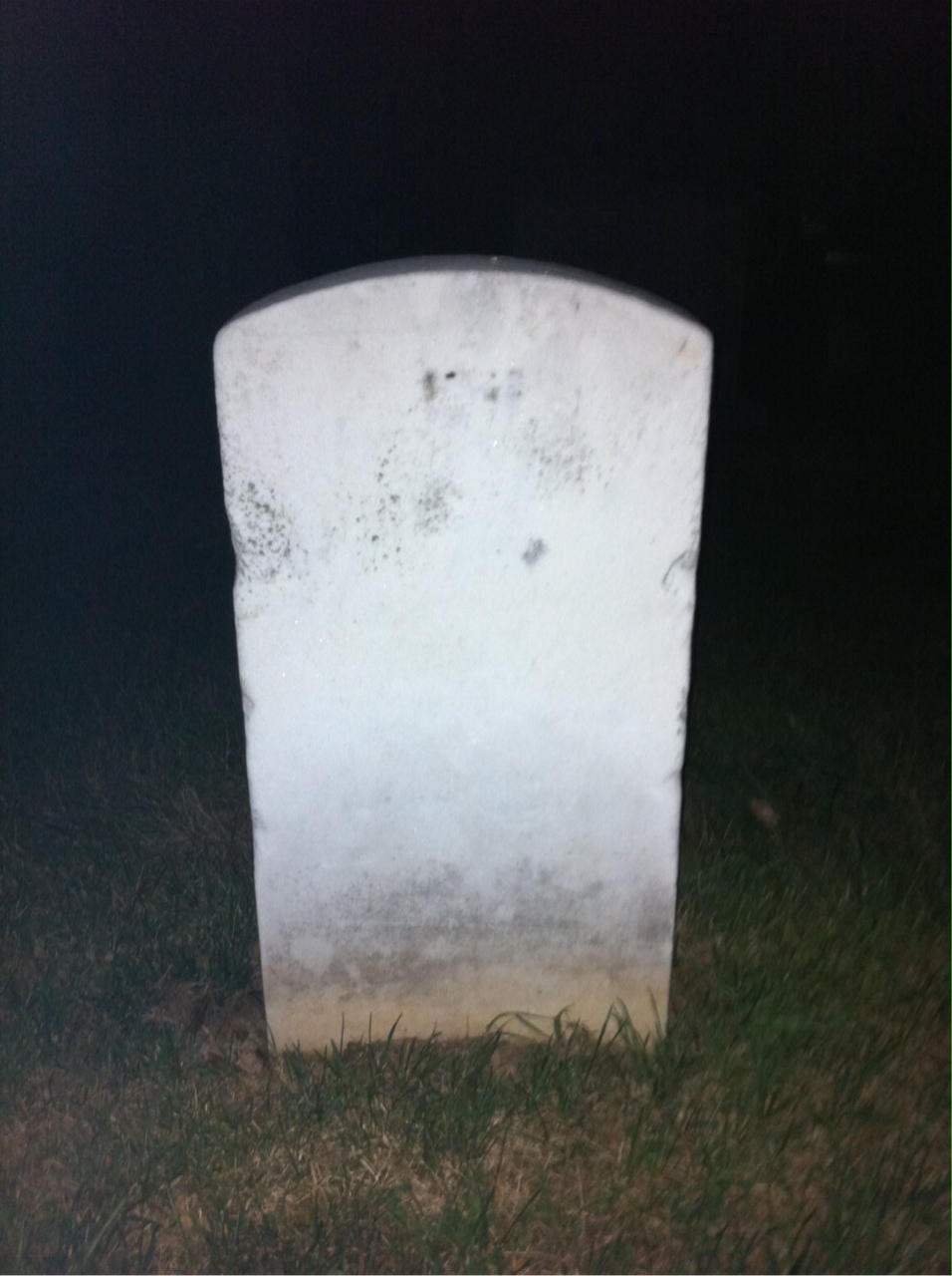 Back of headstone — Mary Morrison