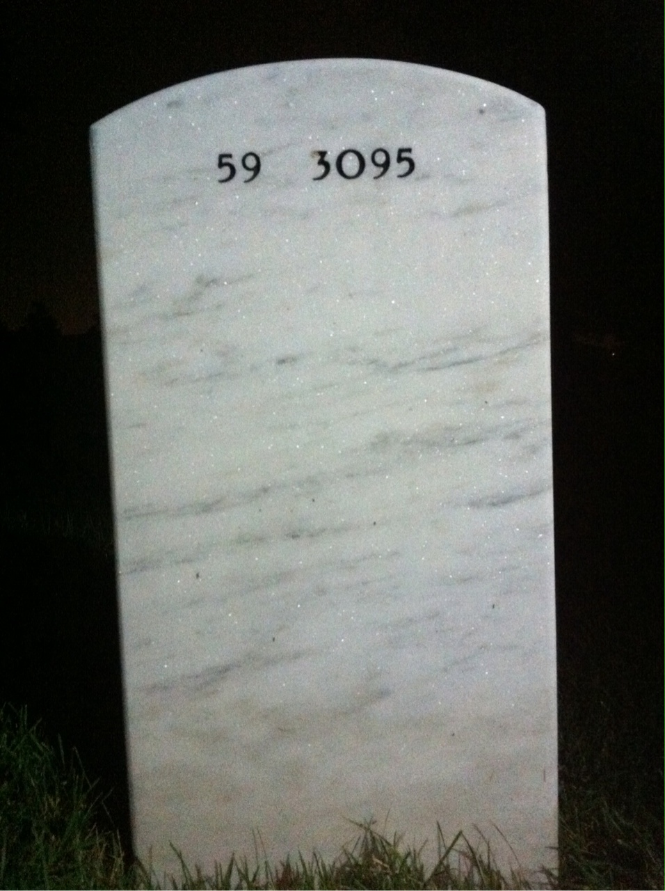 Back of headstone — Barney Gartrell