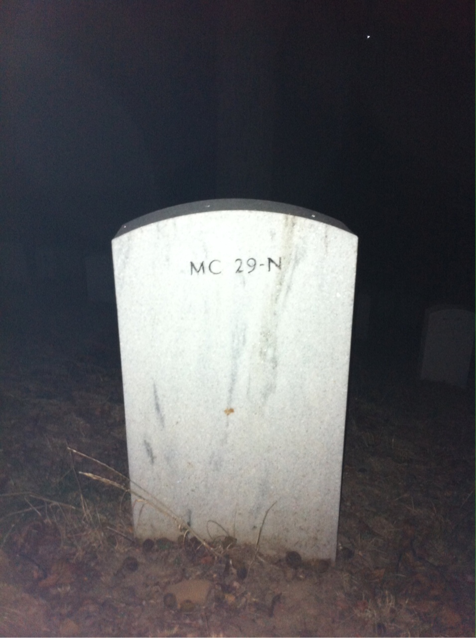 Back of headstone — Robert Vanden Heuvel