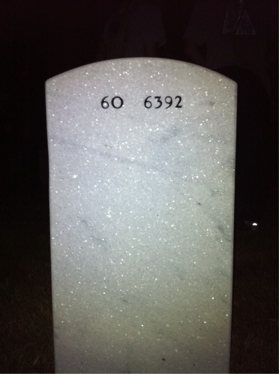 Back of headstone — James Egbert