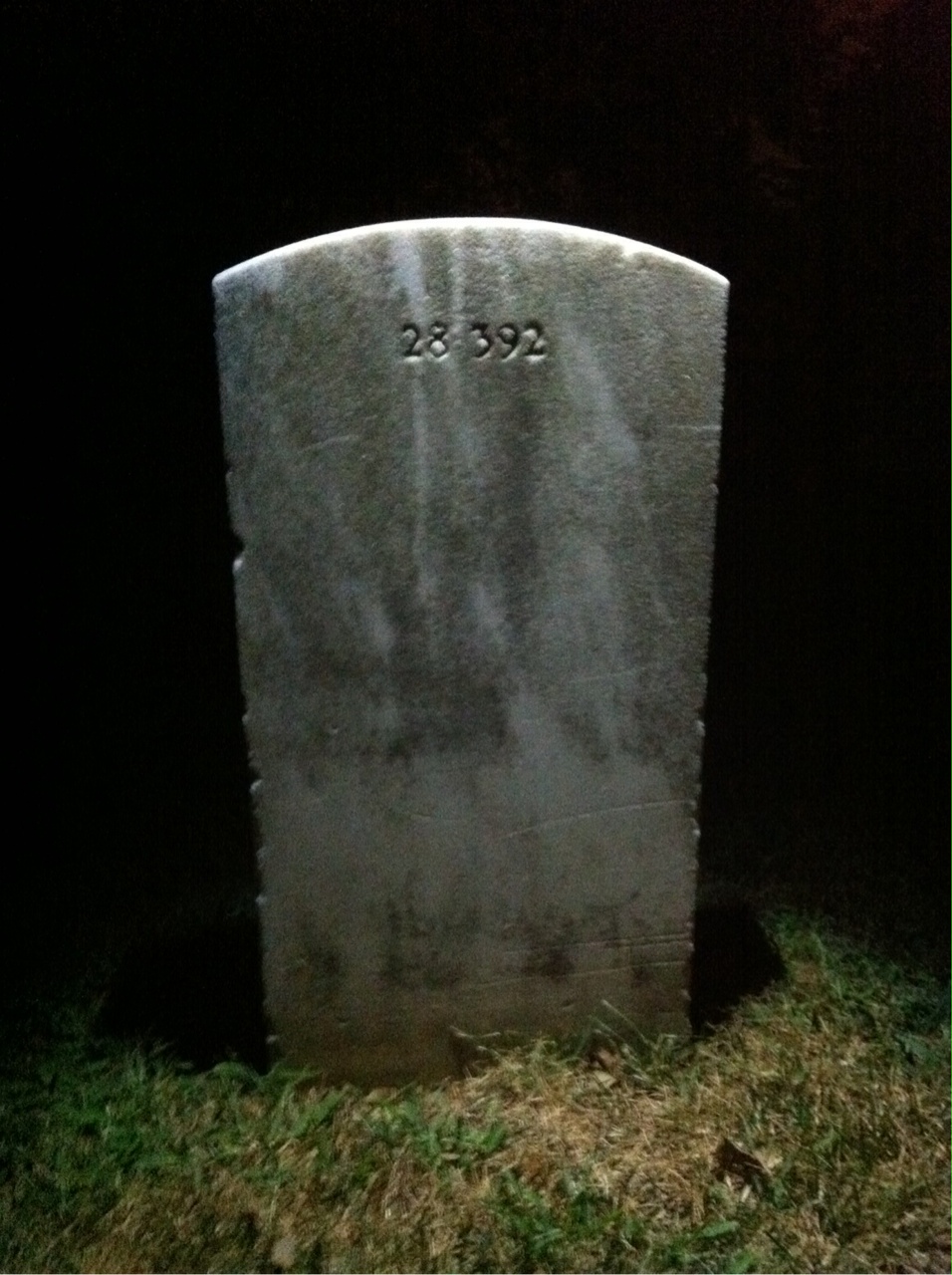 Back of headstone — Louis Armstrong