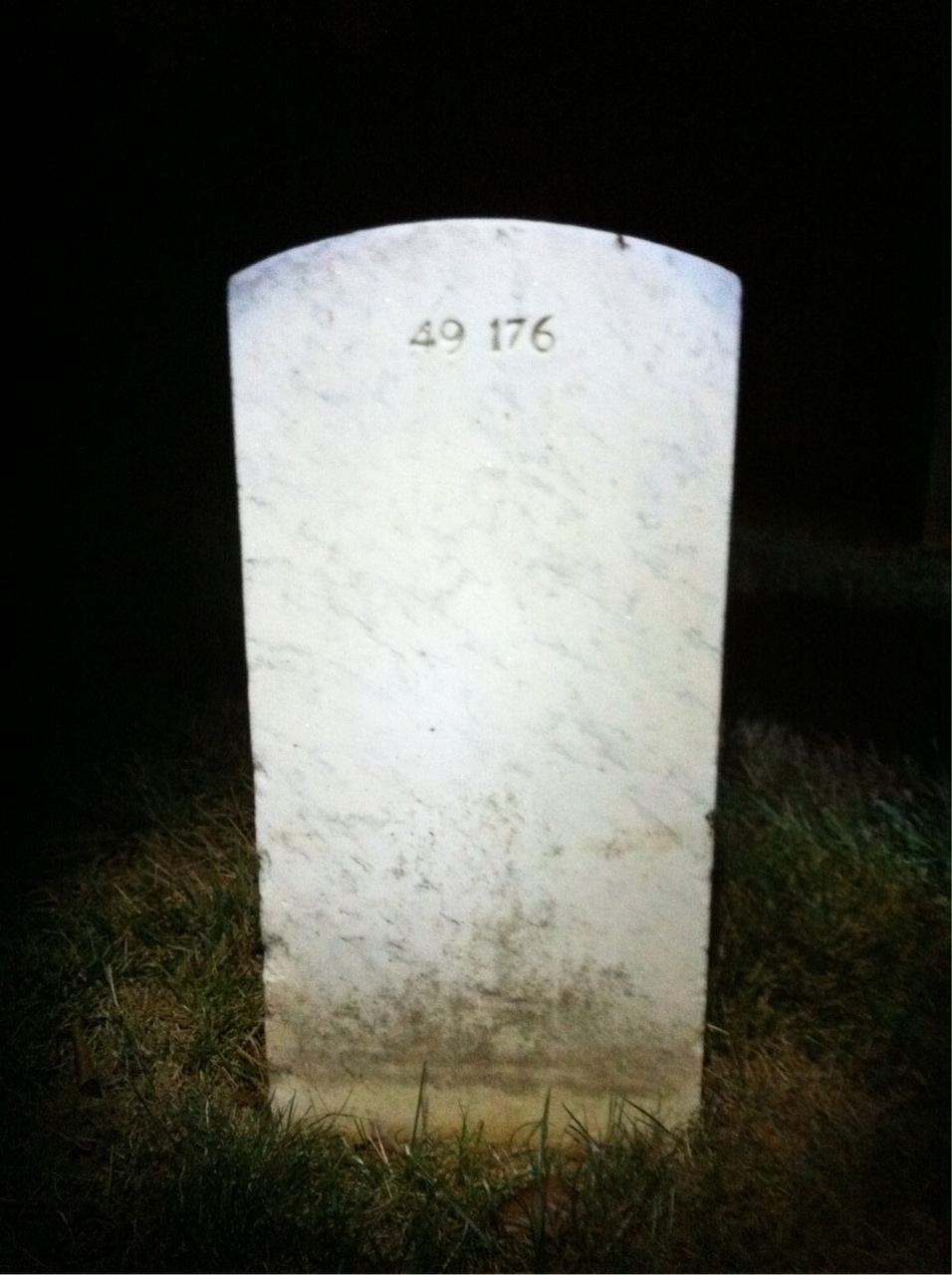 Back of headstone — Thomas James Smith