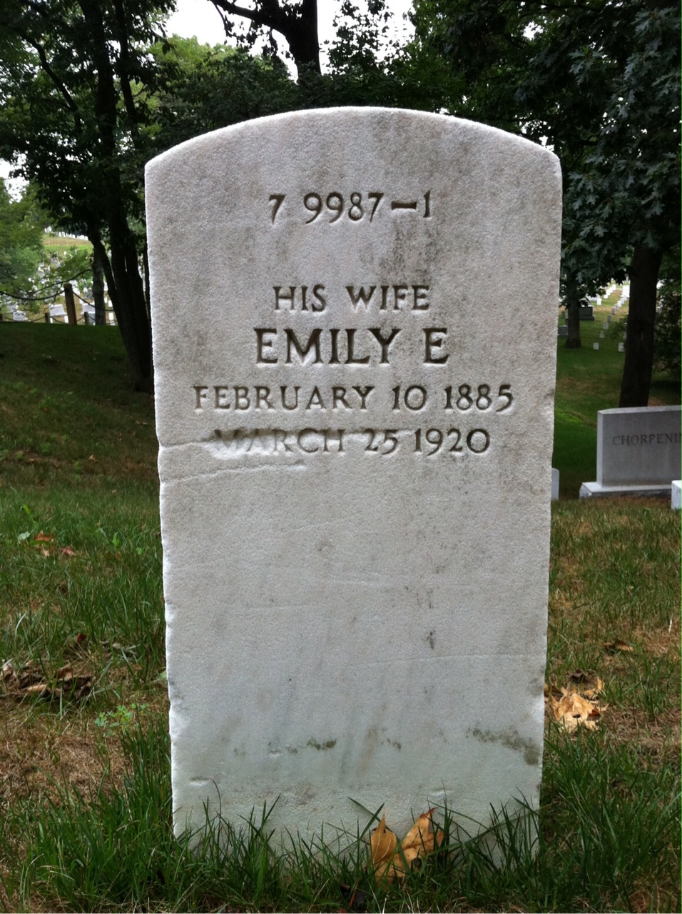 Back of headstone — Sankey Bacon