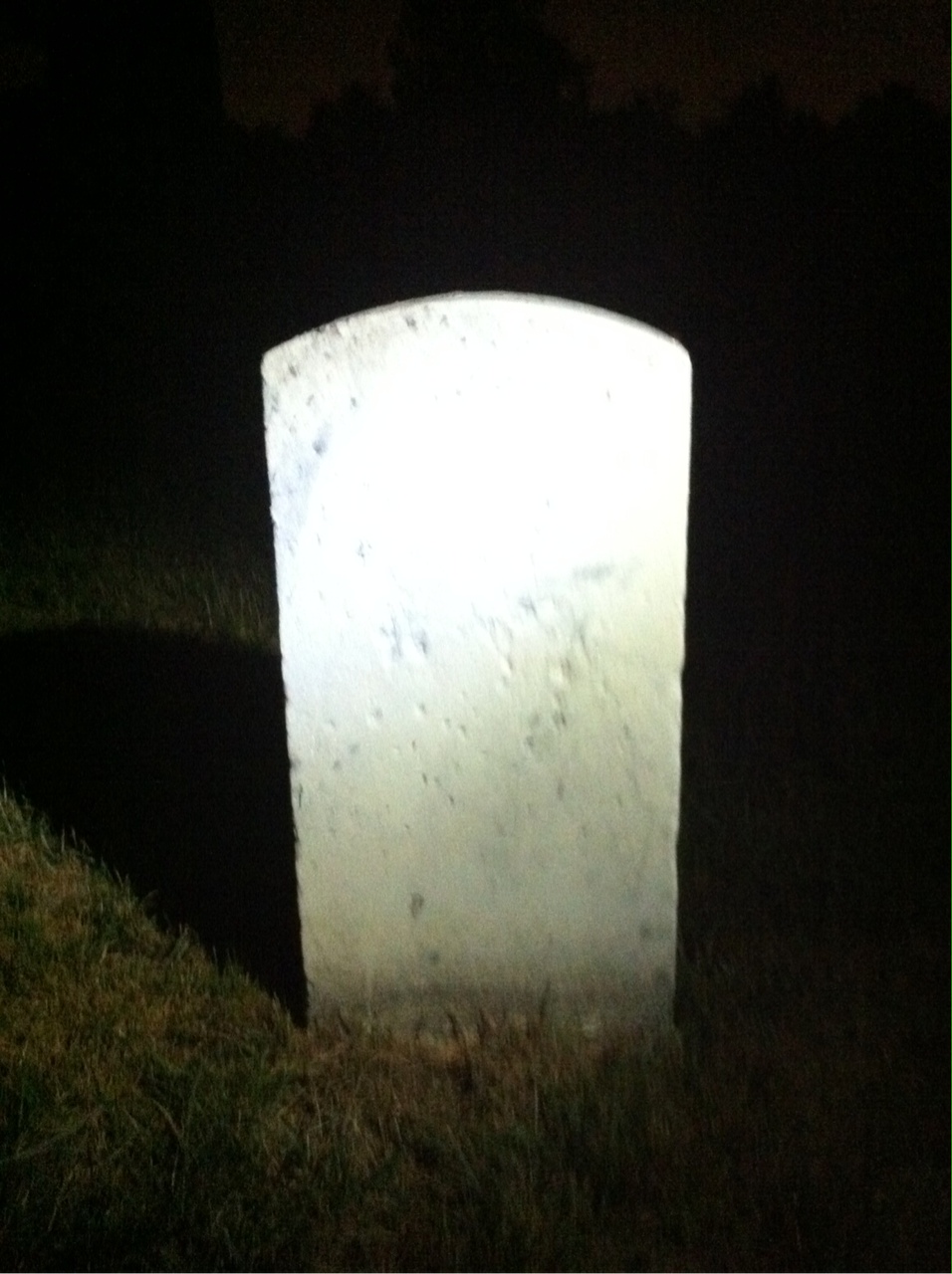 Back of headstone — Lawrence Banker