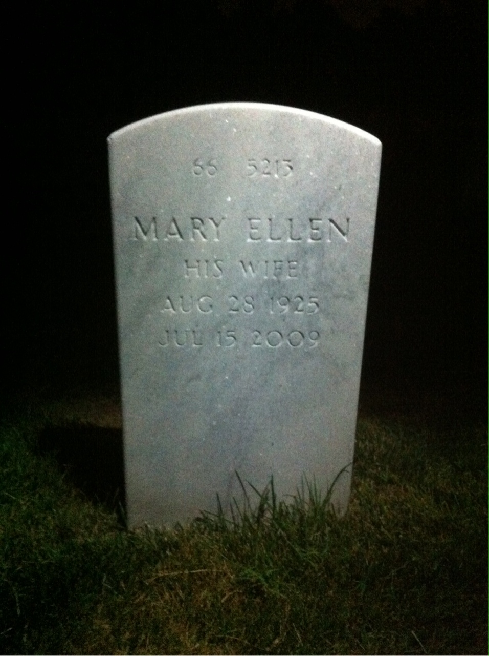 Back of headstone — Ivan Osburn