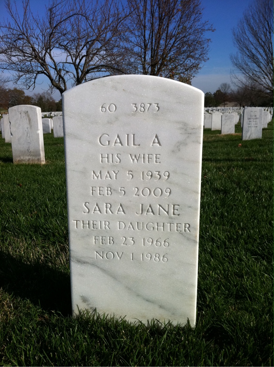 Back of headstone — Russell Blythe