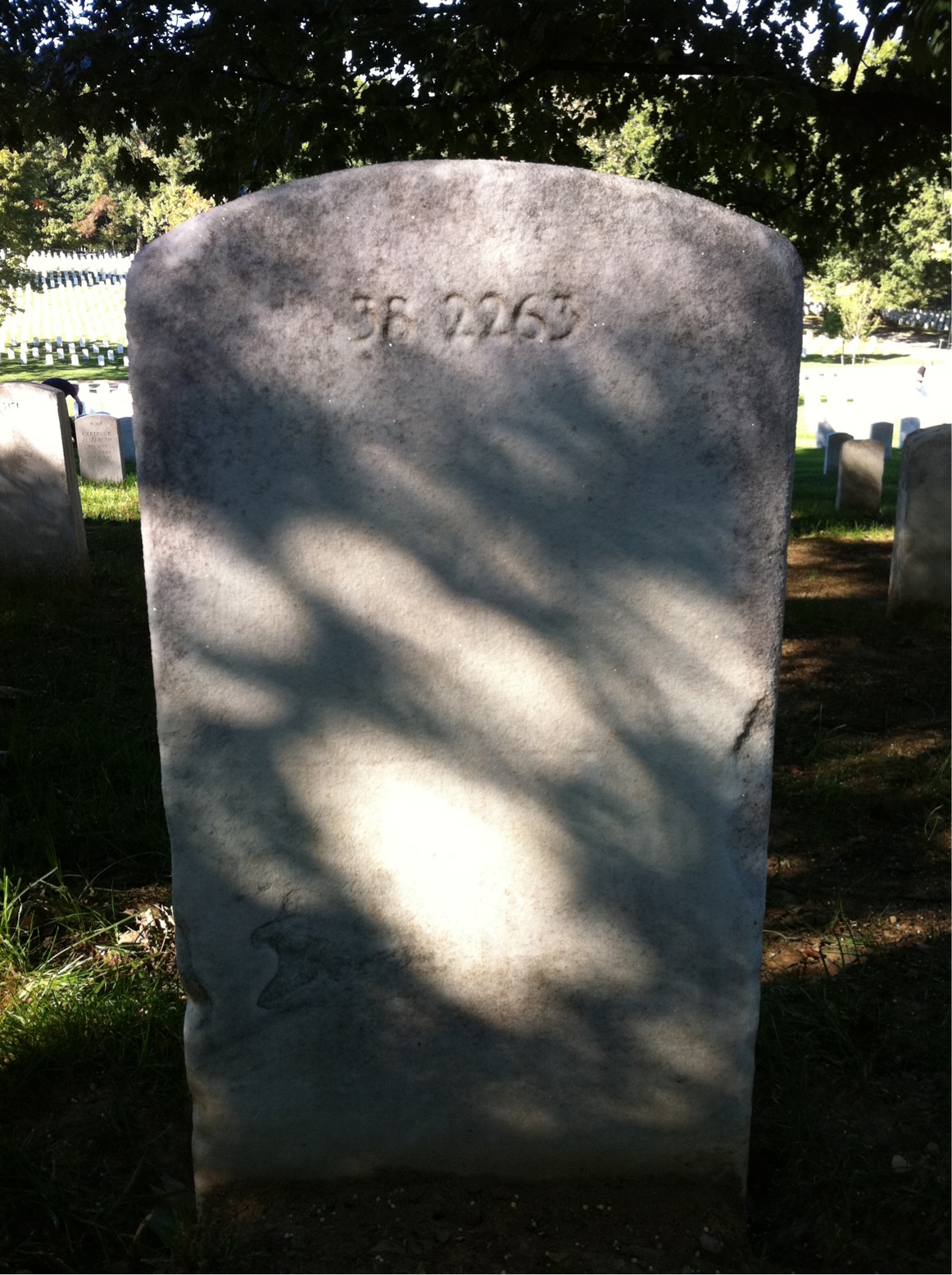 Back of headstone — Eugene Minor