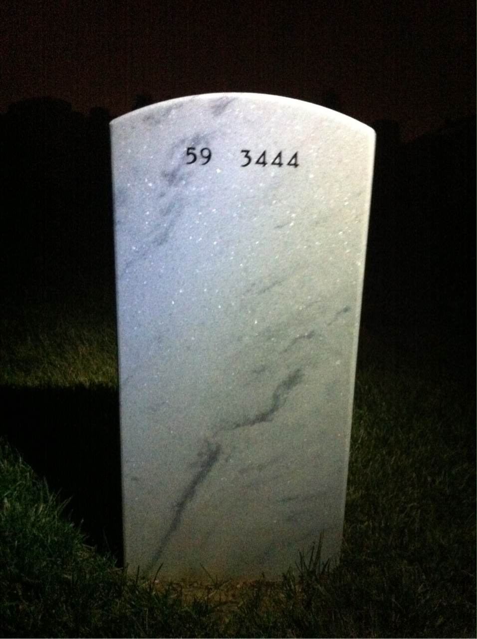 Back of headstone — Donald Bard
