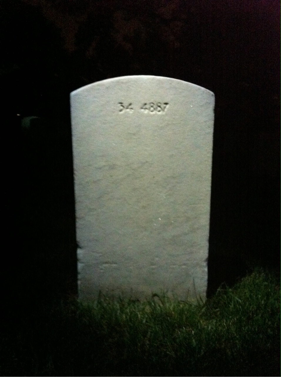 Back of headstone — Charlie J Watson