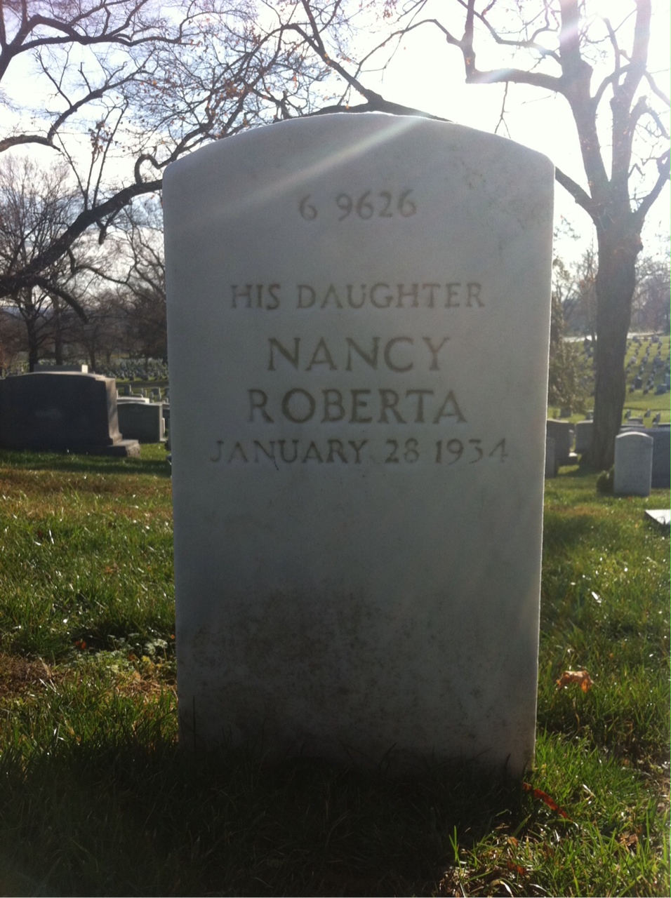 Back of headstone — Joseph Benson