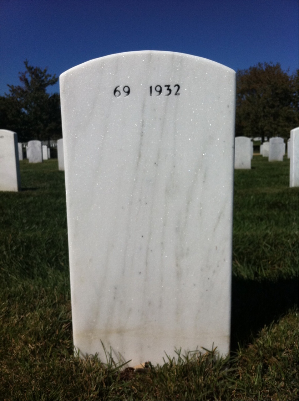 Back of headstone — Priestly Williams