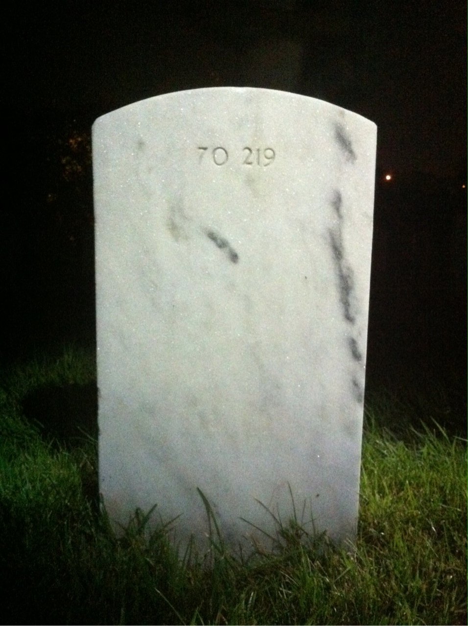 Back of headstone — Roger Cox