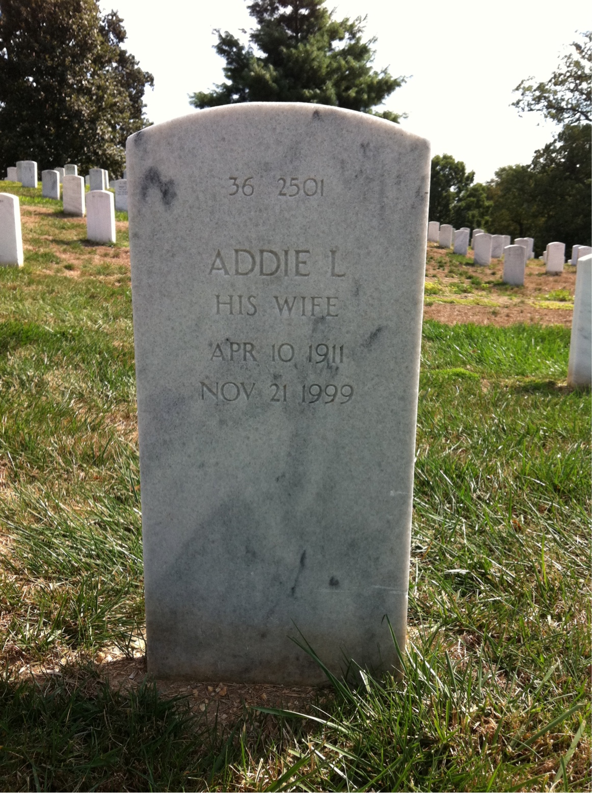 Back of headstone — John Anderson