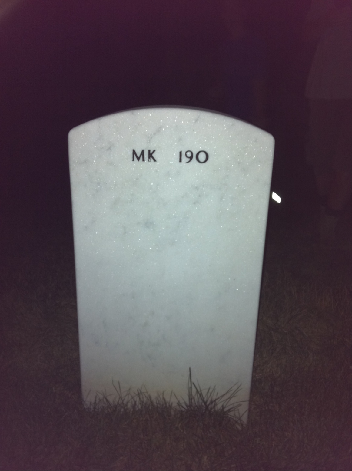 Back of headstone — Sean Michael Gaul