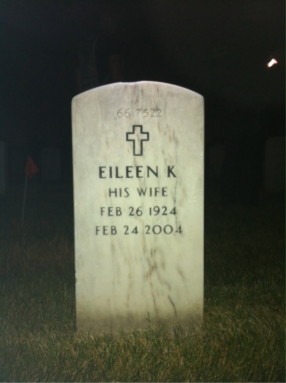 Back of headstone — Horace Shepherd